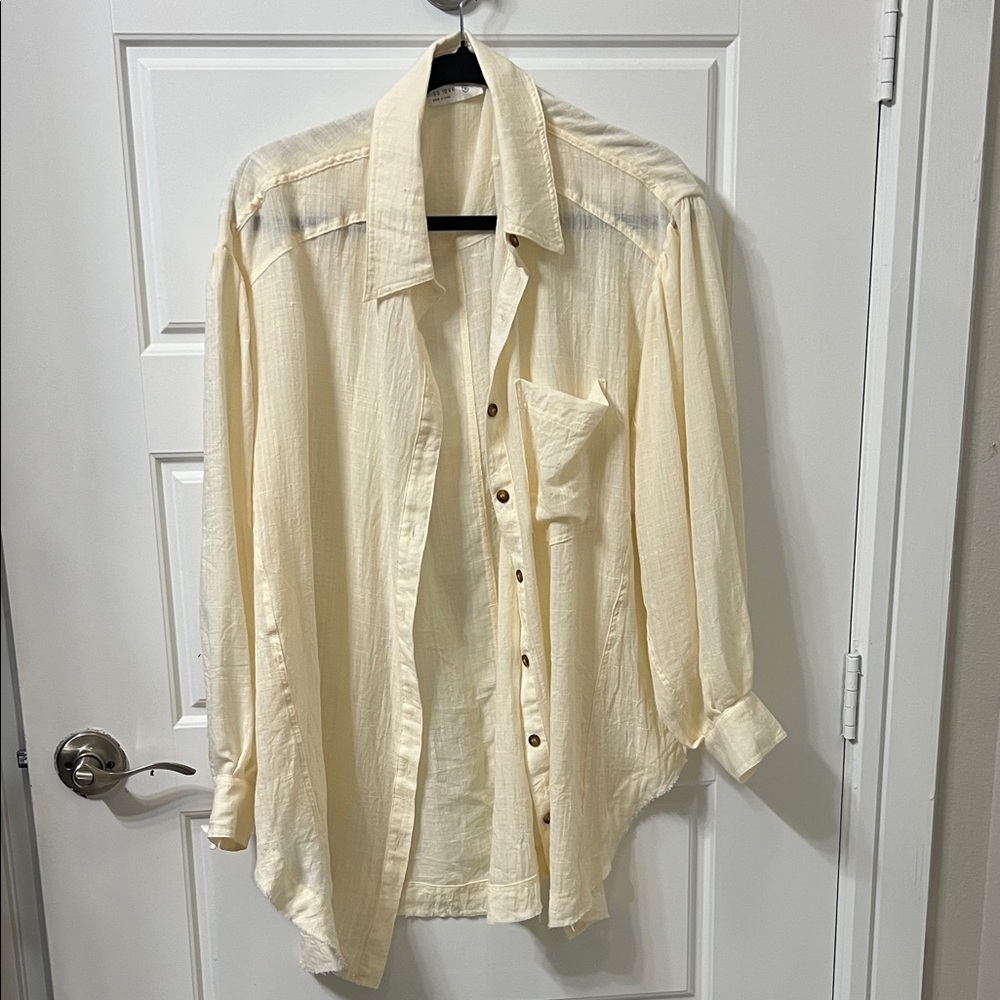 Cream Button-Up Shirt